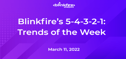 Blinkfire’s 5-4-3-1: Trends of March 11, 2022