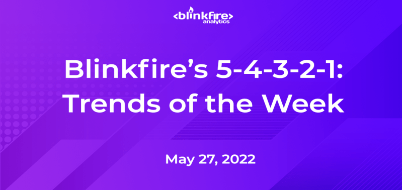 Blinkfire’s 5-4-3-2-1: May 27, 2022