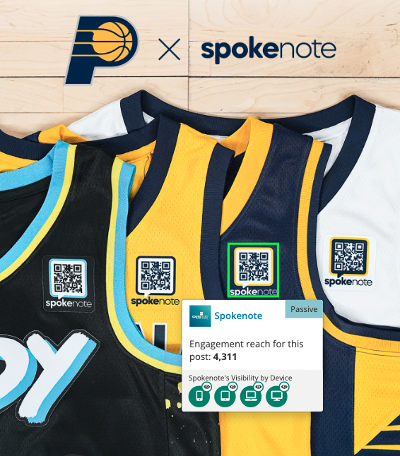 Pacers new jersey patch partnership with Spokenote